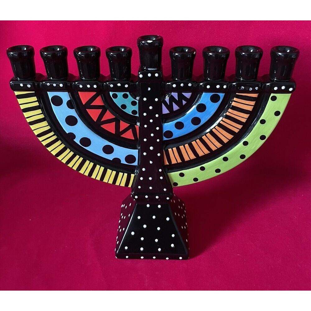 Lorrie Veasey "Our Name Is Mud" Hanukkah Menorah Ceramic